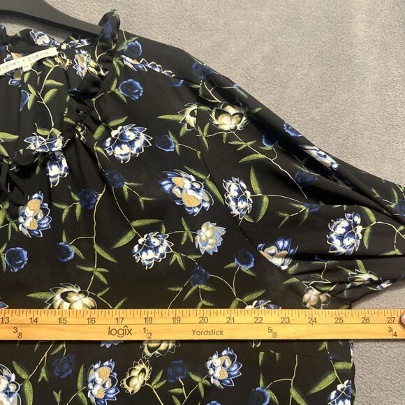 Violet + Claire Blouse Sheer Dark Floral Top Plus Size 2X Office Career - Picture 6 of 8